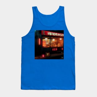 Cyberpunk Tokyo Ramen Shop Tank Top